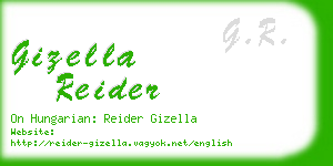 gizella reider business card